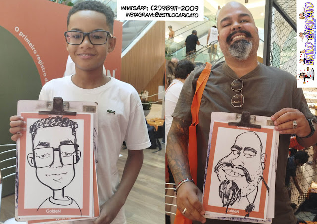 Caricatura ao vivo : adoção de cães e gatos