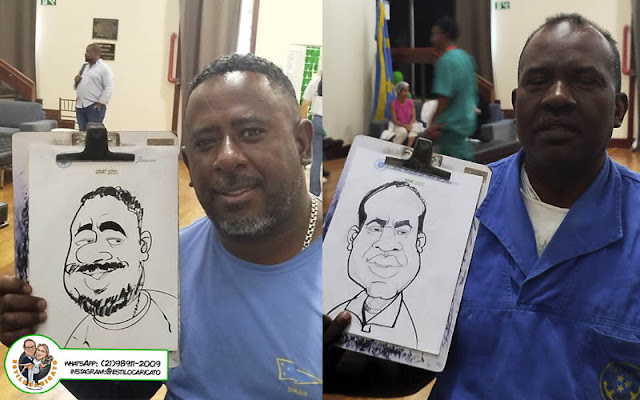 Evento corporativo do Iate Clube SIPAT 2025: Caricatura ao Vivo
