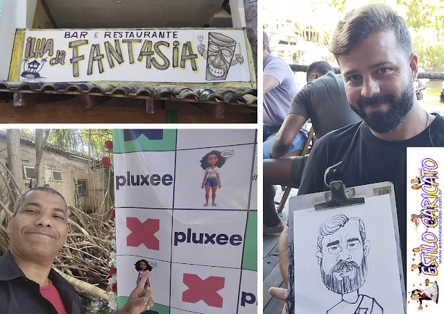 Caricaturas ao Vivo: no Restaurante Ilha da Fantasia