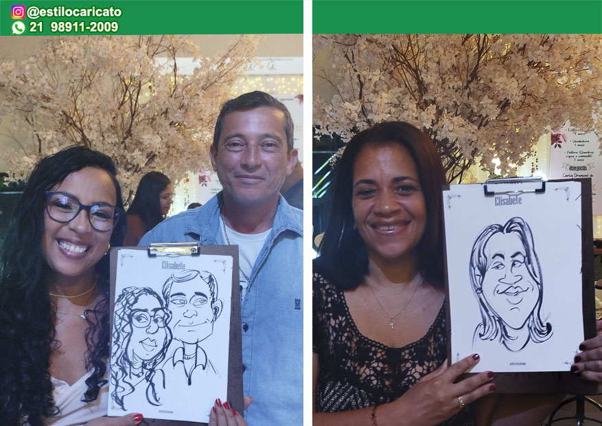 caricatura ao vivo