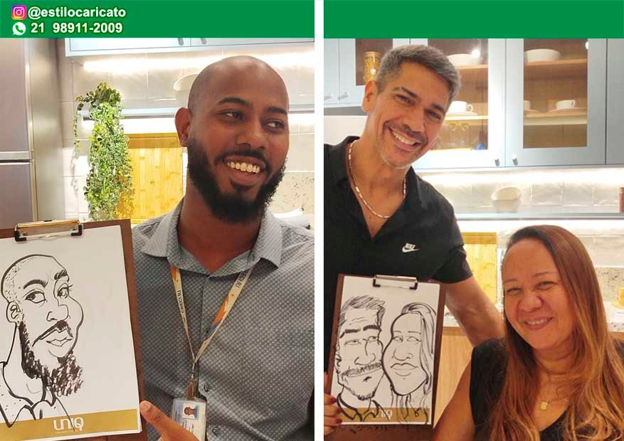 Caricaturista ao vivo em Nova IguaçuVeja como foi a ação de marketing com caricatura ao vivo na Unip Construtora em Nova Iguaçu. Entretenimento profissional para empresas, agências, casamentos e 15 anos.