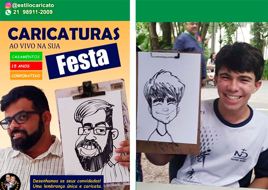 Caricatura ao Vivo no Evento da PUC Gávea