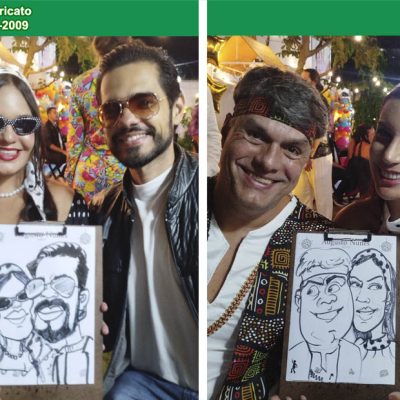 Caricaturista ao vivo em evento no Rio de Janeiro